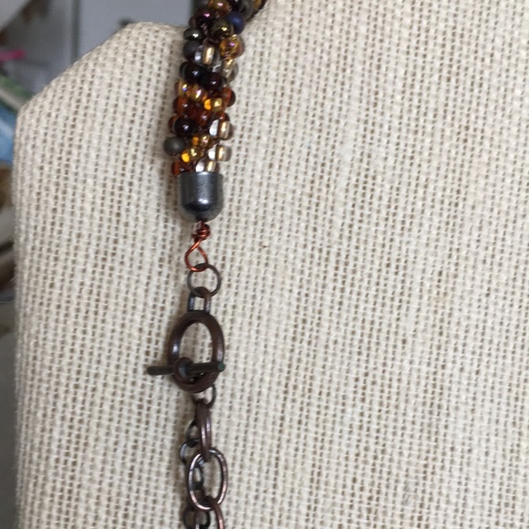 Smokey crystal drop necklace - Picture 4 of 4